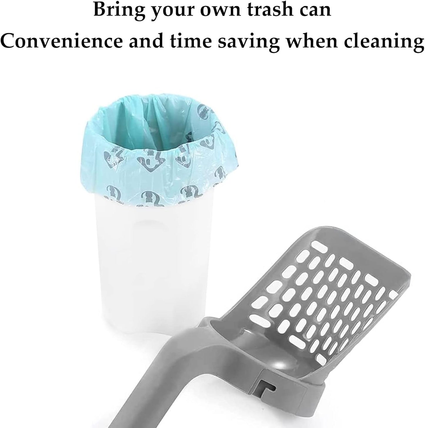 in-1 Cat Litter Scoop with Built-in Trash Bin